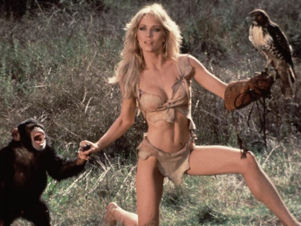 Tanya Roberts as the titular character in the 1984 adaptation of "Sheena."