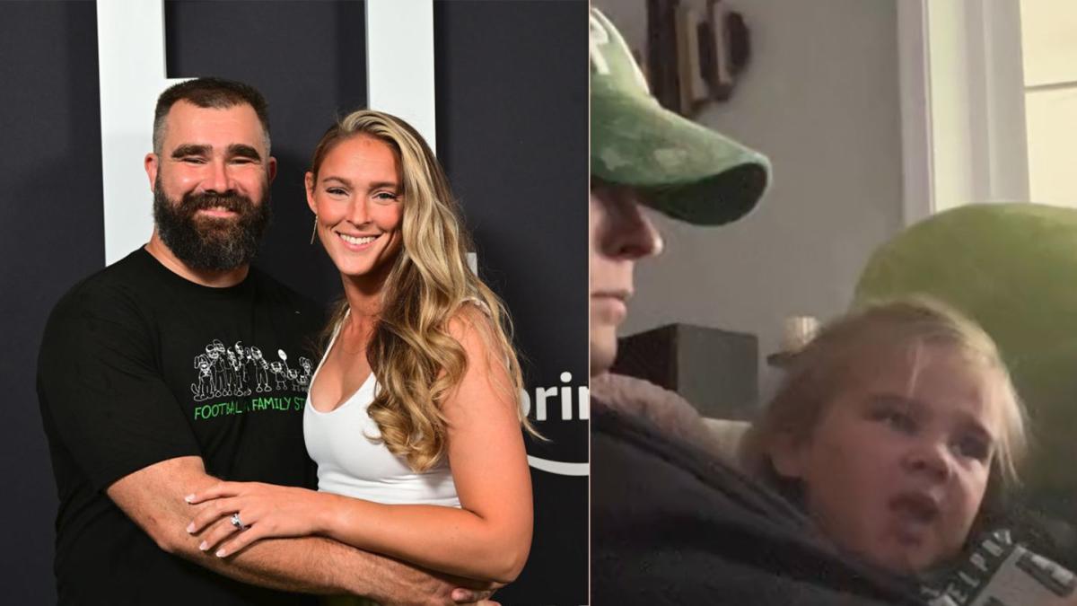 Jason Kelce's Wife Kylie Goes Viral for TikTok Video With Their Daughter