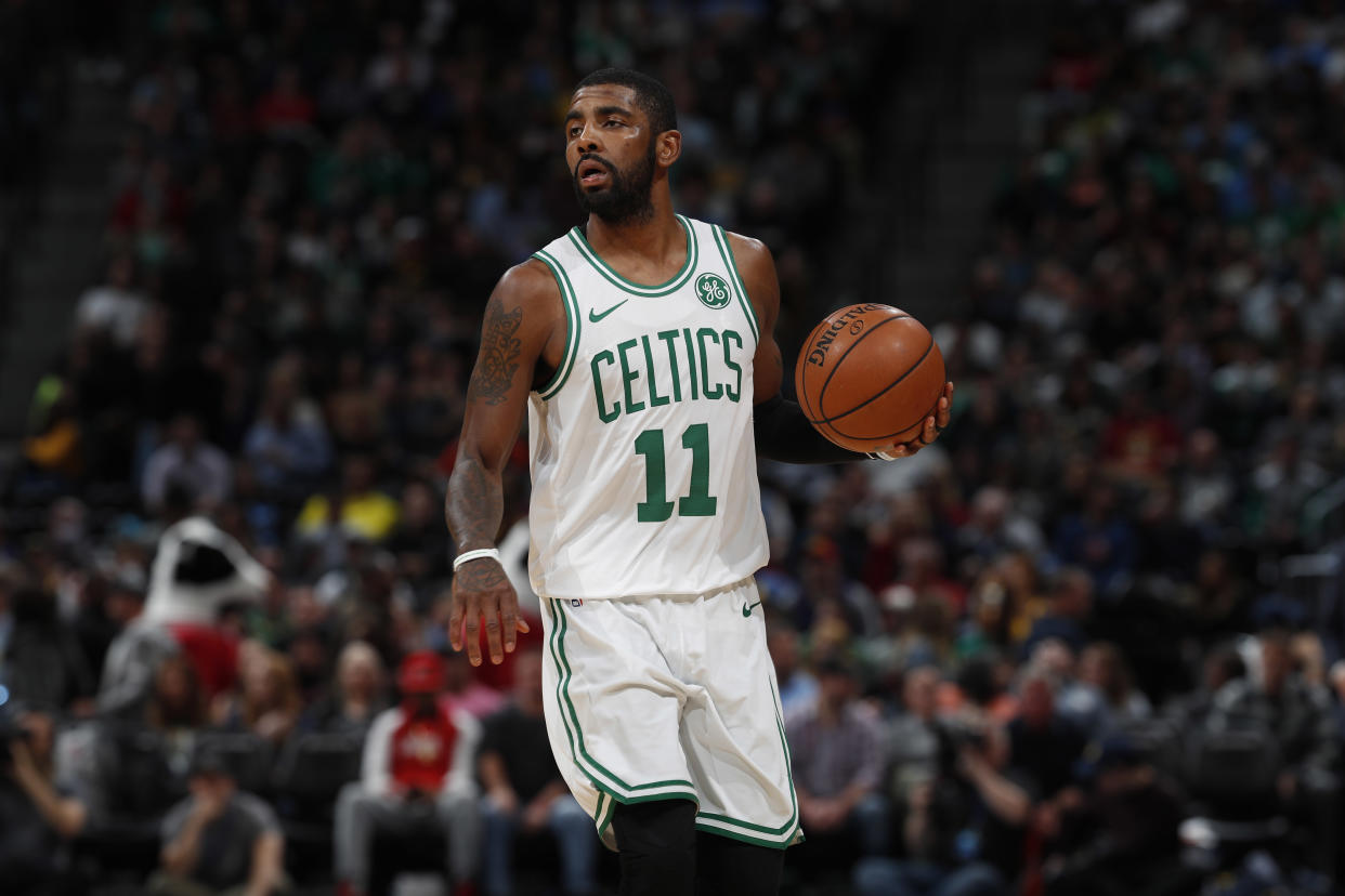 Kyrie Irving is 15 games into another strong season for the Boston Celtics.