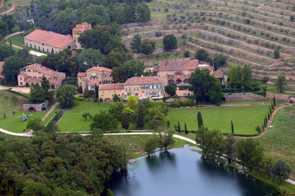 An aerial view of the Château Miraval estate (AFP via Getty Images)