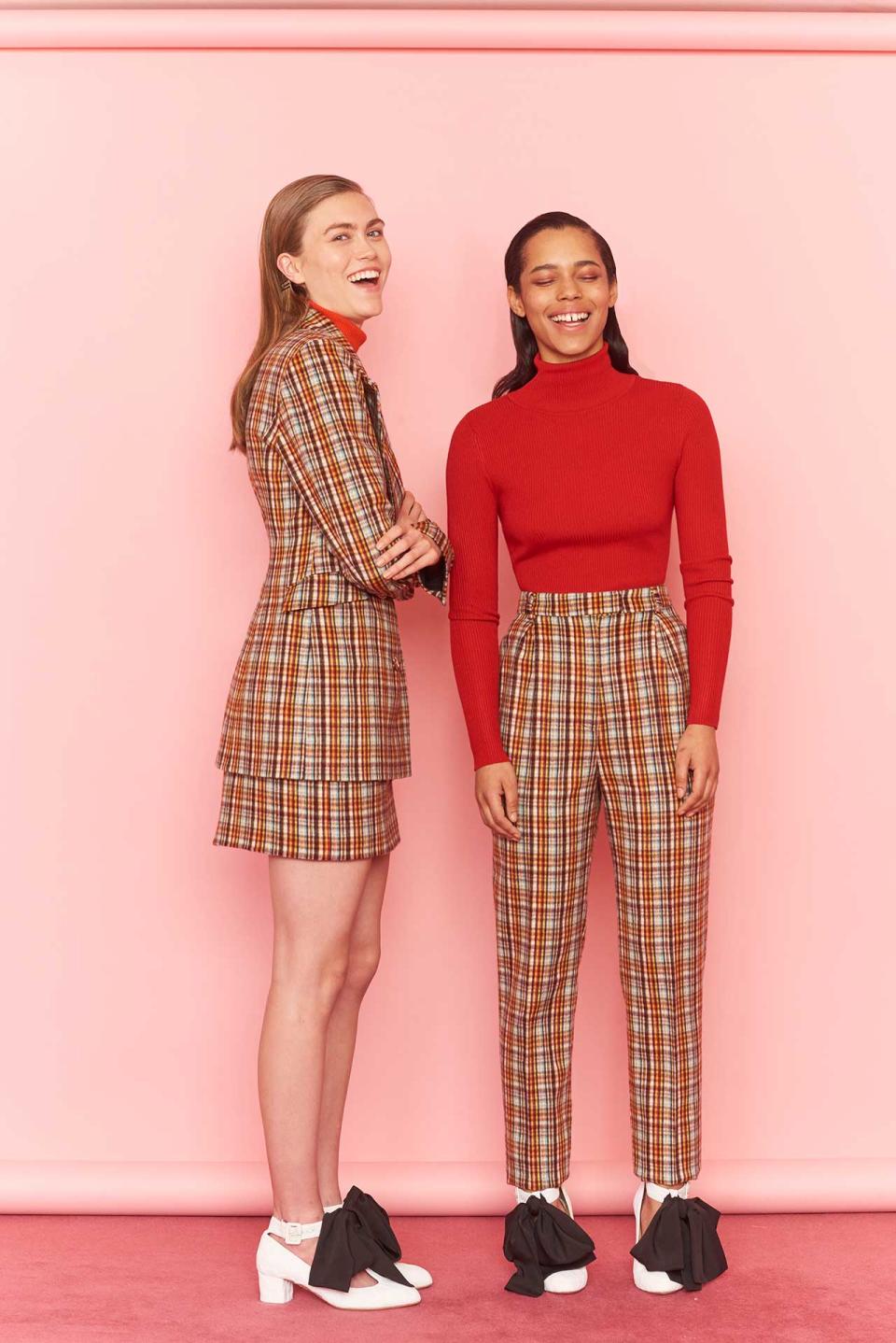 <h2>Checks</h2> <p>Heritage checks continue their reign, touching everything from blazers to skirts to pants with a fun and directional spin. Oscar de la Renta, Emilia Wickstead, Tibi and Chloé are just a few delivering nuanced versions from mismatched prints to bold colors.</p> <h4>Courtesy of Emilia Wickstead</h4>