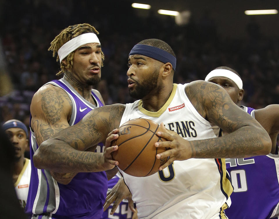 DeMarcus Cousins has offered to pay the funeral cost for Stephon Clark, an unarmed African American who was shot by police while standing in his grandparents’ backyard in Sacramento last week. (AP/Rich Pedroncelli)