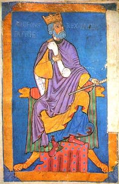 <span class="caption">Alfonso VI of Castile.</span> <span class="attribution"><a class="link " href="https://en.wikipedia.org/wiki/Alfonso_VI_of_Le%C3%B3n_and_Castile#/media/File:AlfonsoVI_of_Castile.jpg" rel="nofollow noopener" target="_blank" data-ylk="slk:MaiDireLollo via Wikimedia Commons;elm:context_link;itc:0;sec:content-canvas">MaiDireLollo via Wikimedia Commons</a></span>