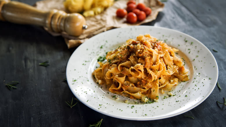 Pasta with Bolognese sauce