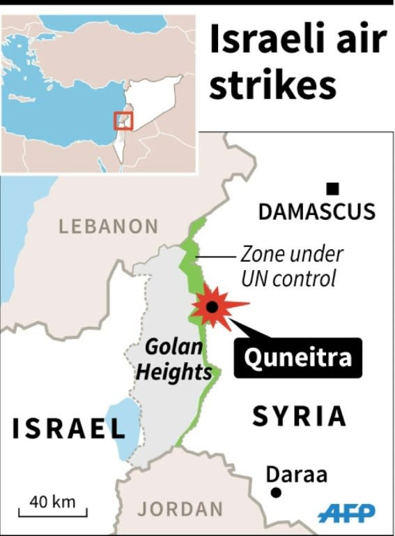 Israeli air strike in Golan Heights