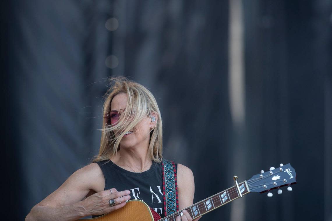 Sheryl Crow performs during the Railbird Music Festival at Red Mile in Lexington, Ky., on Saturday, June 3, 2023.