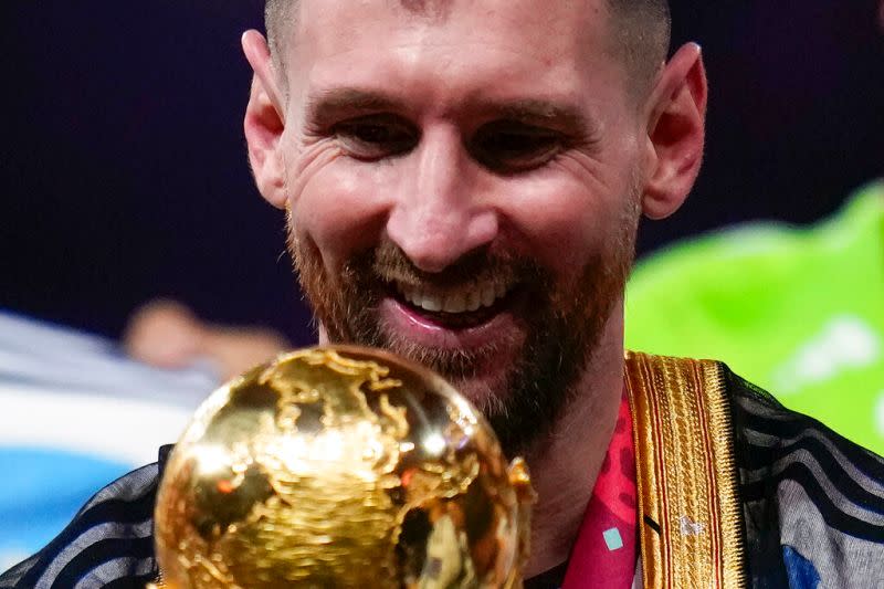 ▲梅西(Lionel Messi)奪得世界盃冠軍。（圖／美聯社／達志影像）