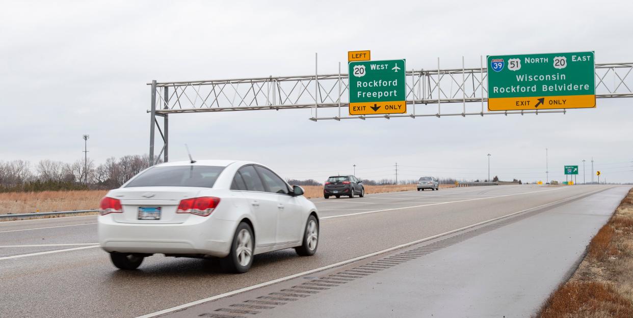 The I-39/US 20 northbound exits are seen on Thursday, Dec. 29, 2022, in Rockford. These exits are included in a major reconstruction project involving the I-39/U.S. 20 interstates.