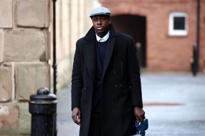 FILE PHOTO: Manchester City's Benjamin Mendy arrives at Chester Crown Court for his trial following allegations of rape and sexual assault