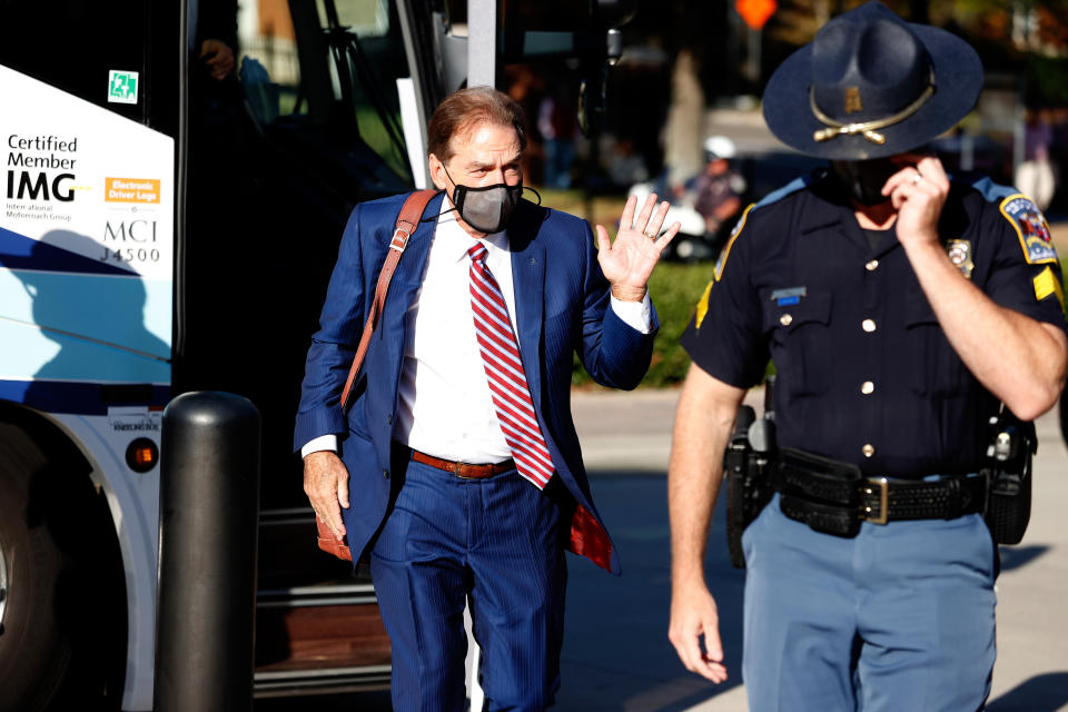 Head coach Nick Saban of the Alabama Crimson Tide