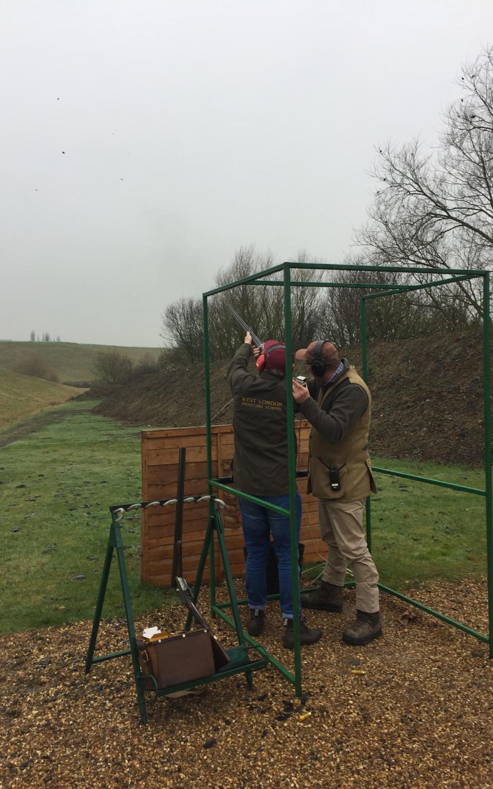 Learning to shoot with the gun that takes two years to make, is loved by the Royals and costs £100,000