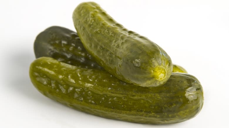 three large pickles