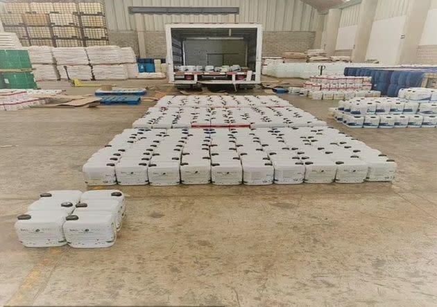 Authorities seized half a ton of fentanyl, which is 50 to 100 times more potent than heroin. (Photo: Secretaría de la Defensa Nacional)