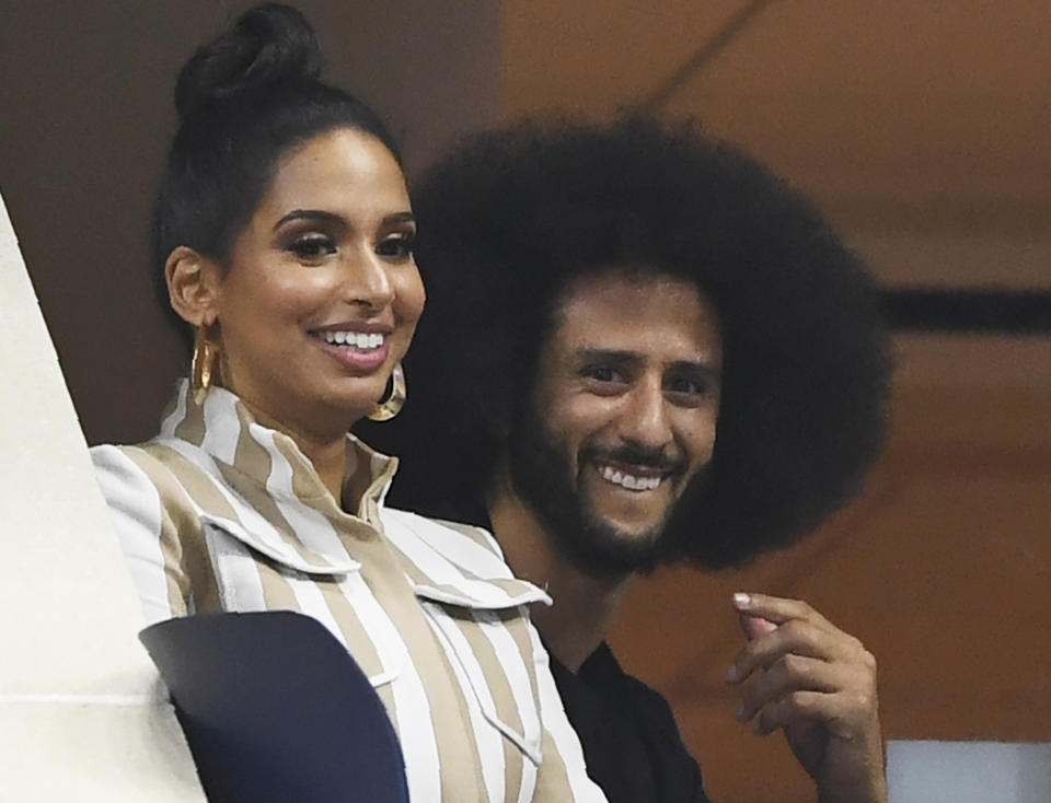 Colin Kaepernick made an appearance at the U.S. Open this week. (Getty Images photo)