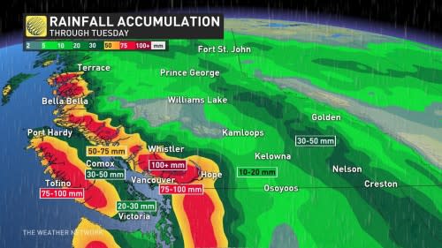 BC Rainfall through Tuesday