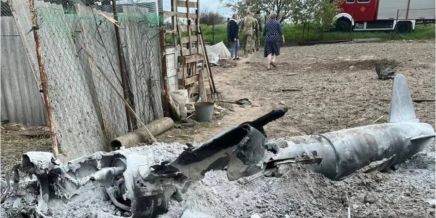 An X-55 missile shot down in the Kyiv region, May 23