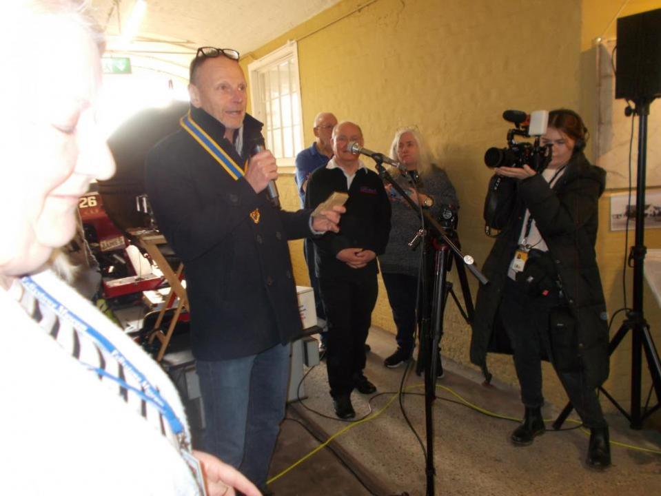 East Anglian Daily Times: Felixstowe Mayor Seamus Bennett giving a speech