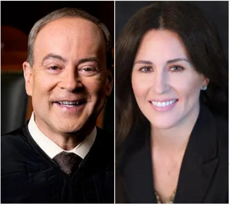 Arizona Supreme Court Justices Clint Bolick and Kathryn H. King.