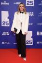 <p>Aimee Lou Wood was also all about the tailoring for the big night. The actress wore a custom Miu Miu tuxedo and bow tie, teaming the monochrome look with matching accessories.</p>