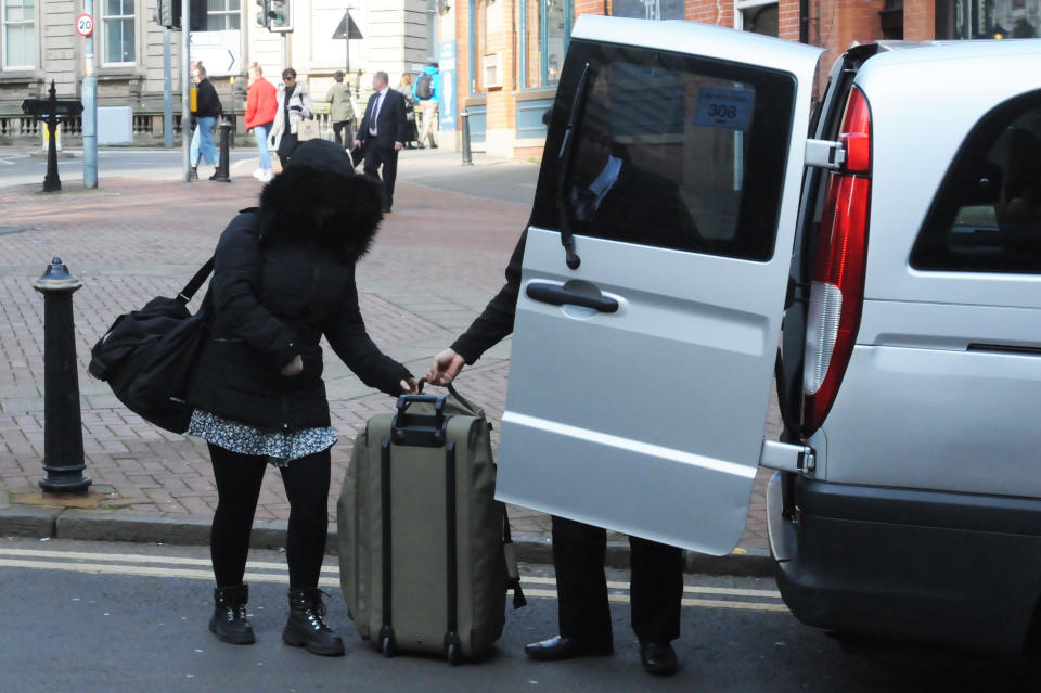 Alice Cutter arriving at Birmingham Crown Court. (PA)