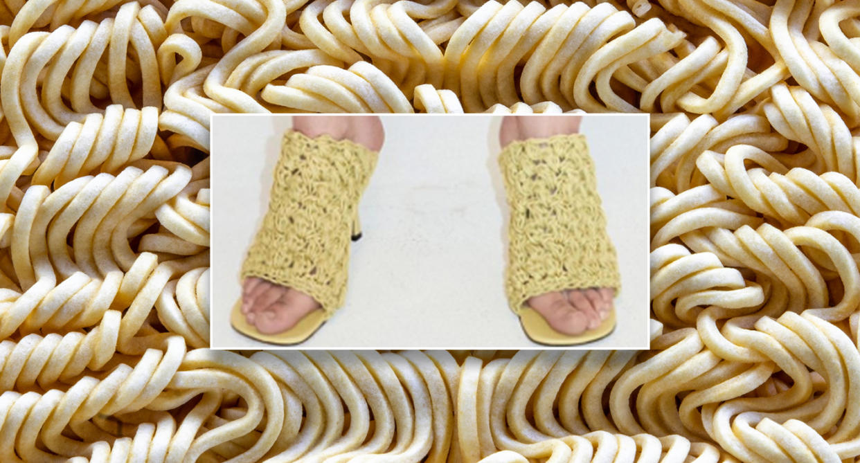 Bottega Veneta has been mocked for its "instant noodle" shoes. [Photo: Getty/Bottega Veneta]