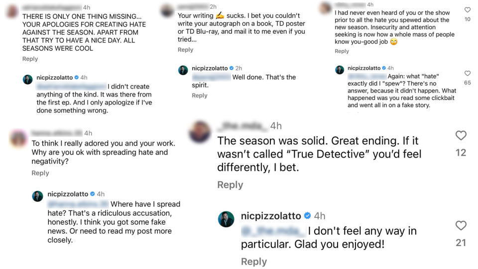 Nic Pizzolatto responds to fans on Instagram