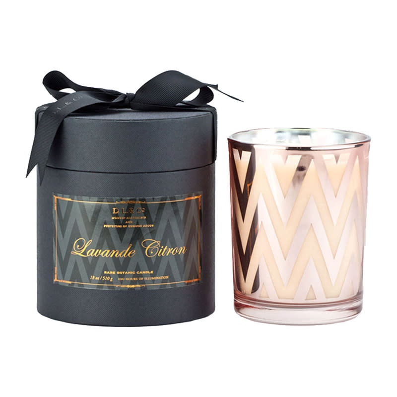 <a rel="nofollow noopener" href="https://www.dlcompany.com/Maison-Rose-Gold-Collection-18oz-Candle-Lavande-Citron_p_122466.html" target="_blank" data-ylk="slk:Lavande Citron, D.L. & Co, $85;elm:context_link;itc:0;sec:content-canvas" class="link ">Lavande Citron, D.L. & Co, $85</a>