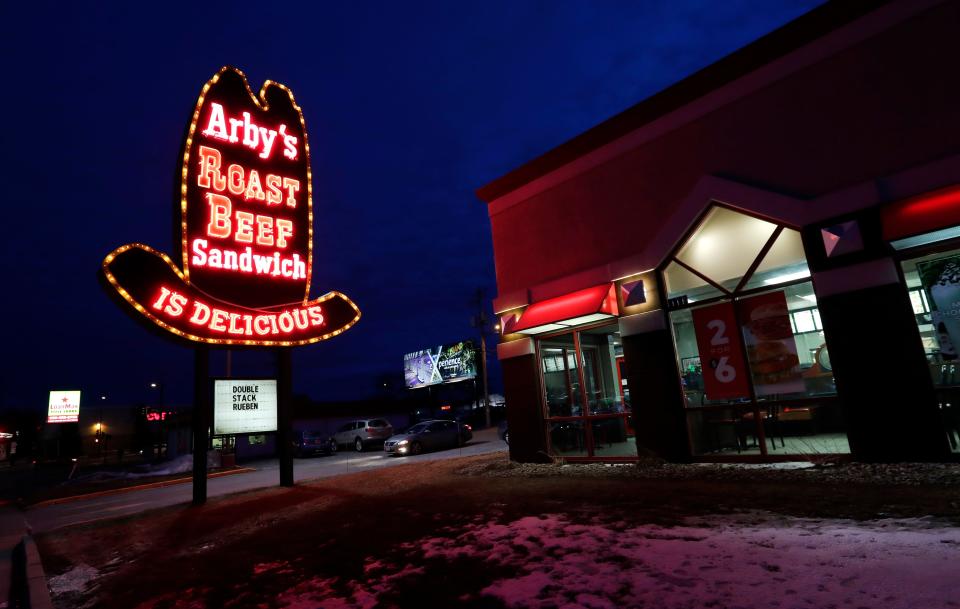 Arby's at 1593 W Mason St. pictured on March 4, 2022, in Green Bay, Wis.