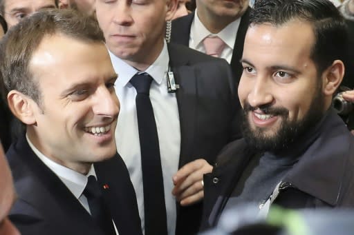 The French government faces two no confidence votes Tuesday over the scandal surrounding Alexandre Benalla (right), a close aid to President Emmanuel Macron (left) who was filmed manhandling May Day protestors