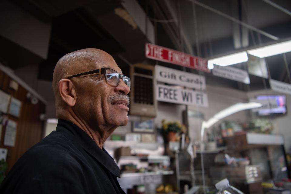 Dan Robinson looks around the restaurant after serving his last customer at Dandgure's Classic Southern Cooking, permanently closes Thursday, June 30, 2022. 