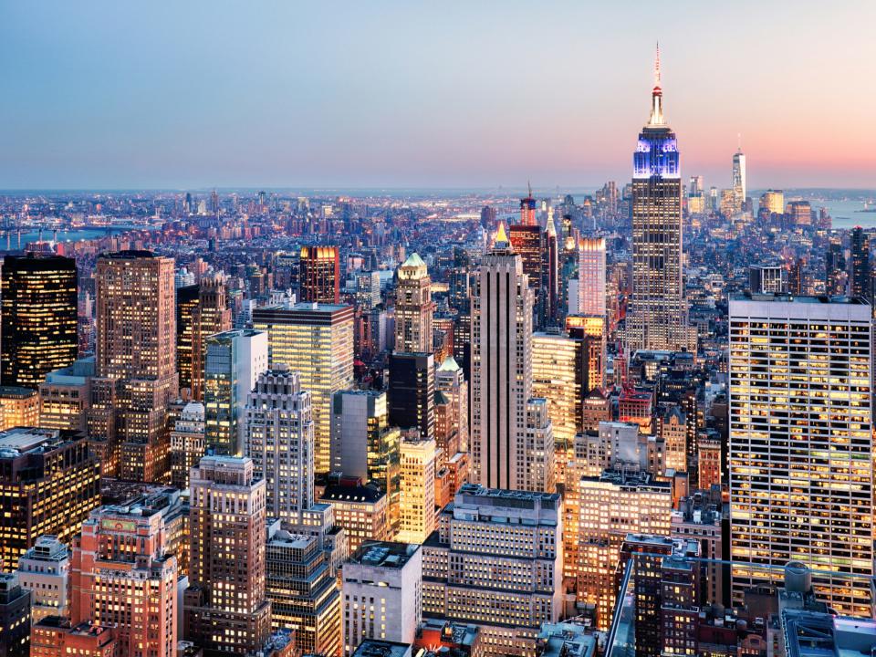 New York City skyline.