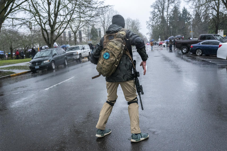 An antigovernment protester 