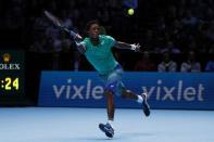 Britain Tennis - Barclays ATP World Tour Finals - O2 Arena, London - 15/11/16 France's Gael Monfils in action during his round robin match with Austria's Dominic Thiem Reuters / Stefan Wermuth Livepic