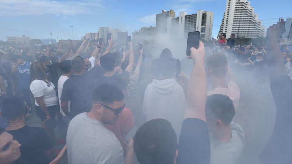 Thousands of car enthusiast flock to Ocean City Maryland over the last few days for the unofficial H20i. Police agencies from around the state were in full force, enforcing the event zone, as hundreds of the cars were impounded and towed. Thousands of people were out looking and participating Saturday, September 26 in Ocean City. (Photo by Todd Dudek for The Daily Times)