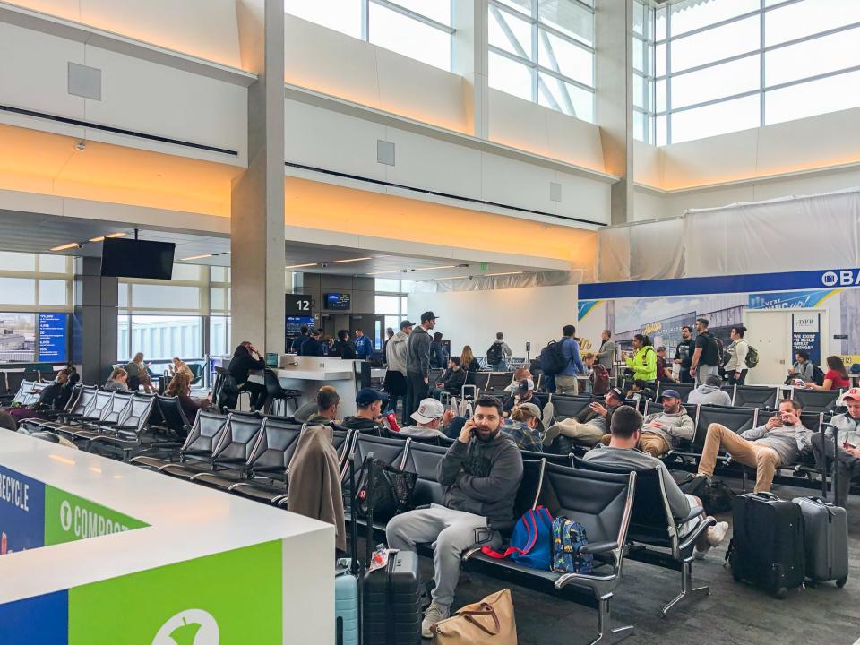 flying during coronavirus austin bergstrom airport five feet apart