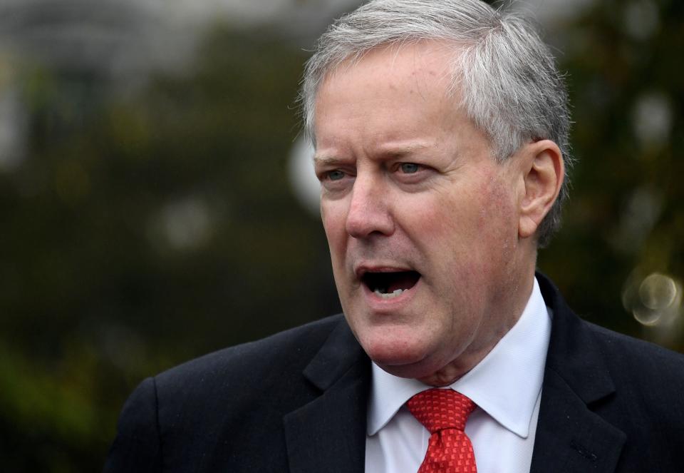 White House chief of staff Mark Meadows made a startling comment on a weekend talk show about the Trump administration's approach to the coronavirus pandemic. The U.S., he said, is "not going to control" the virus, an attitude that undercuts the prospects for an economic rebound. (Photo: OLIVIER DOULIERY via Getty Images)