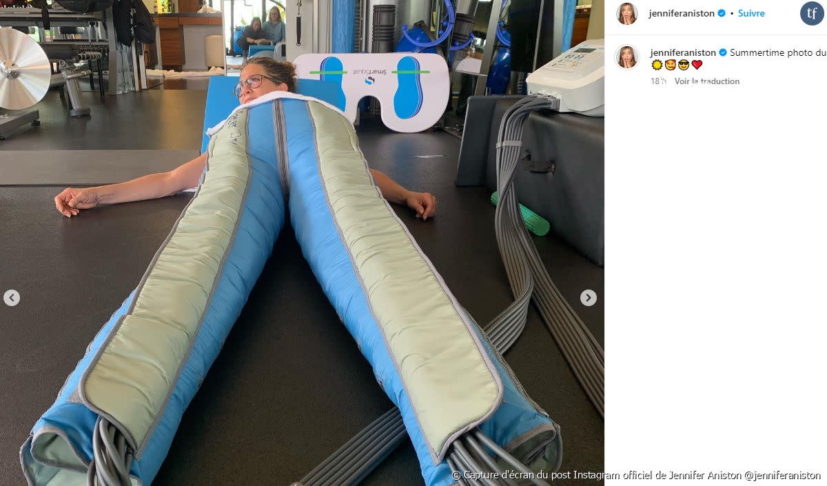 Jennifer Aniston pose dans une étrange combinaison façon cosmonaute sur Instagram : de quoi s'agit-il ? - Capture d'écran du post Instagram officiel de Jennifer Aniston @jenniferaniston