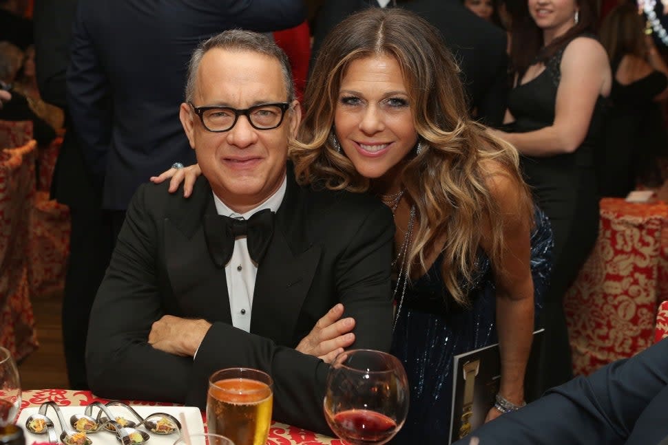 Tom Hanks and Rita Wilson at HBO's Post 2014 Golden Globe Awards Party 