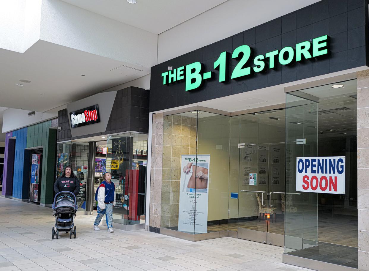 A new business will open in Meridian Mall next to GameStop called The B-12 Store, seen here Saturday, April 2, 2022, where preventative health care services can be obtained like vitamin shots.