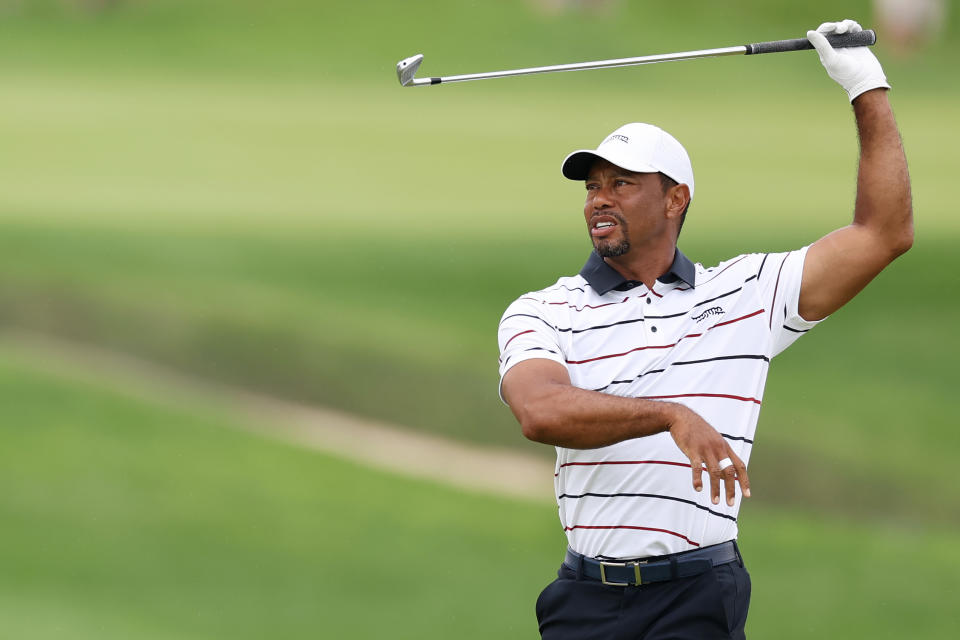 Tiger Woods got off to a rough start with two triple bogeys on Friday at Valhalla. 
