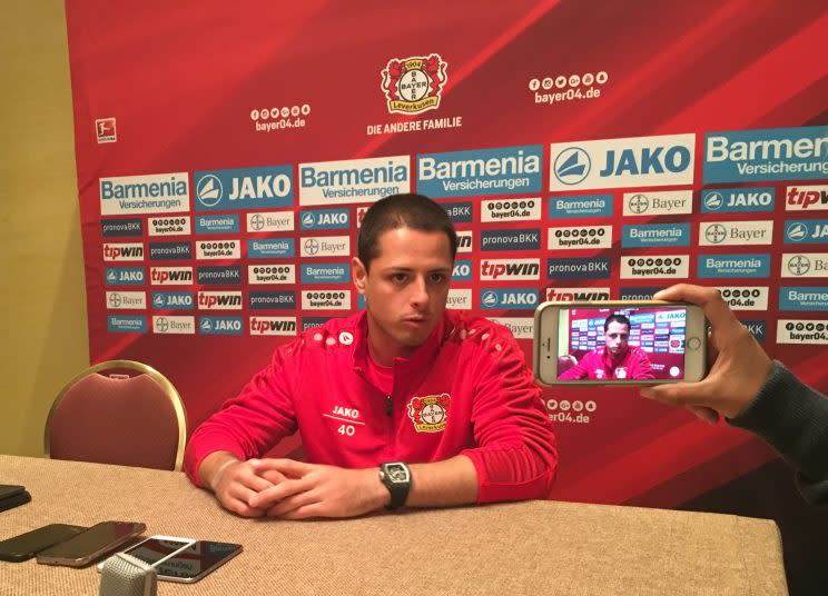 Chicharito meets the press in Orlando