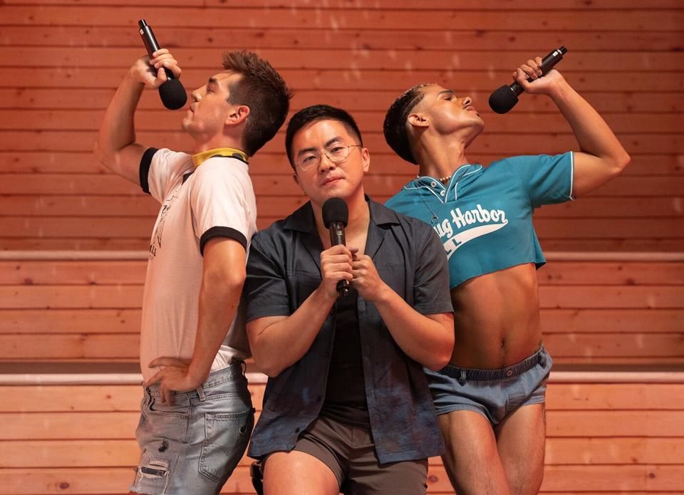 fire island Matt Rogers, Bowen Yang and Tomas Matos Photo by Jeong Park.