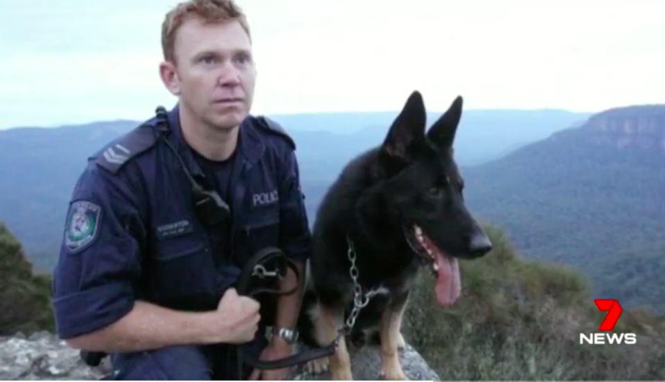 Acting Sergeant Luke Warburton was shot with his own gun in the emergency department in 2016. Source: 7 News