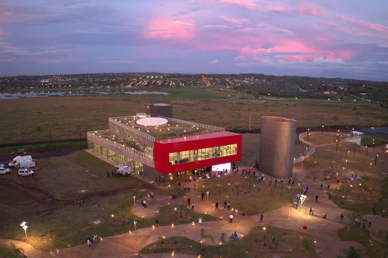 Una vista aérea del polo tecnológico Silicon Misiones que el gobierno de esta provincia construyó cerca de Posadas