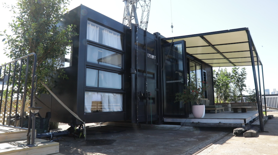 'Contained' brings their pop-up shipping container hotel suites to Sydney's Cockatoo Island. Photo: Be