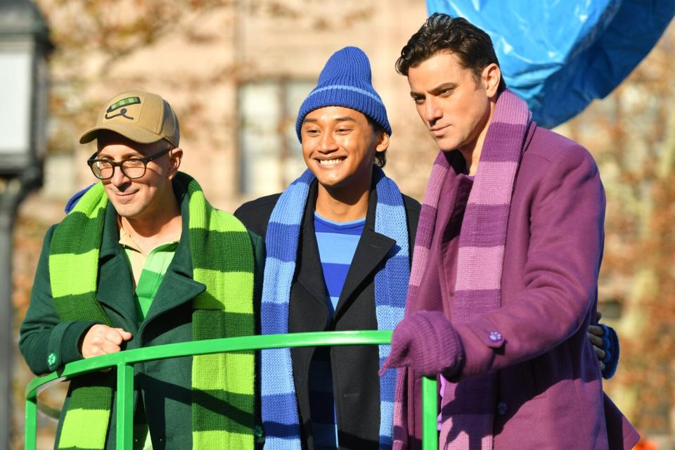Blue's Clues &amp; You! host Josh Dela Cruz and the former hosts of Blue's Clues Steve Burns and Donovan Patton