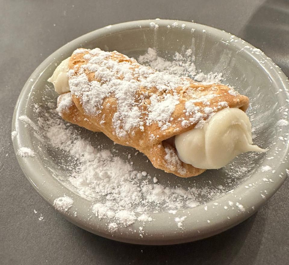 A little cannoli is the perfect two- or three-bite dessert to end a meal at Maisano's Little Italian Kitchen in Plain Township.