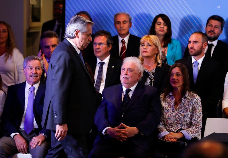 Argentina's President-elect Fernandez announces his cabinet ahead of taking office in Buenos Aires