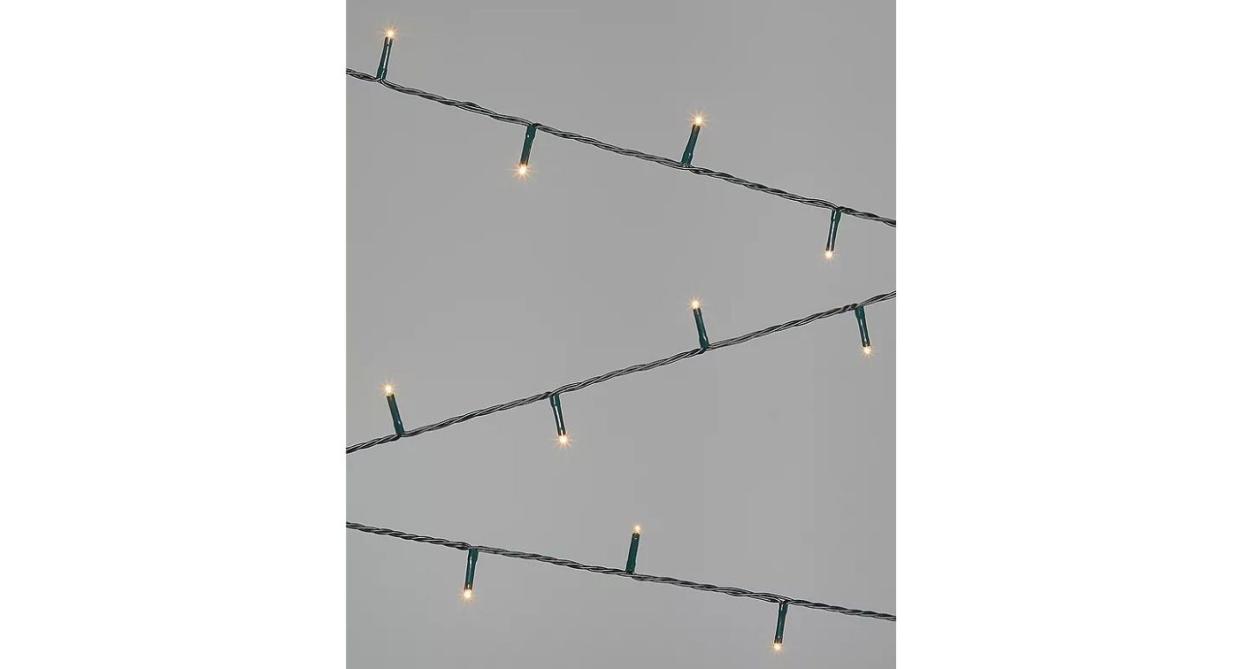 John Lewis 480 LED Lights, Green Wire / Warm White