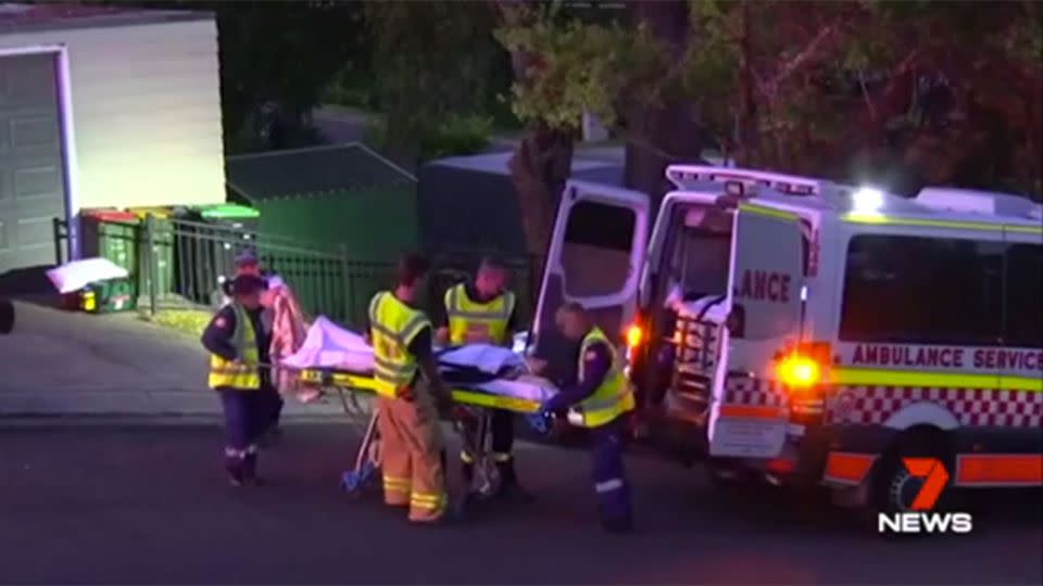 The teenage girl treated on the scene, then taken to hospital with a broken leg and nose. Source: 7 News